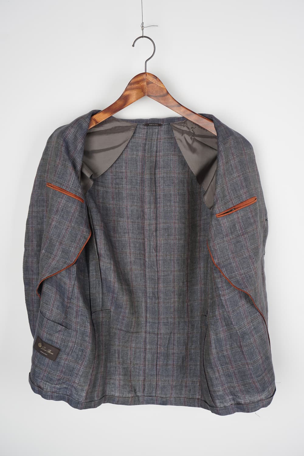  LORO PIANA linen tweed plaid blazer 상품이미지4