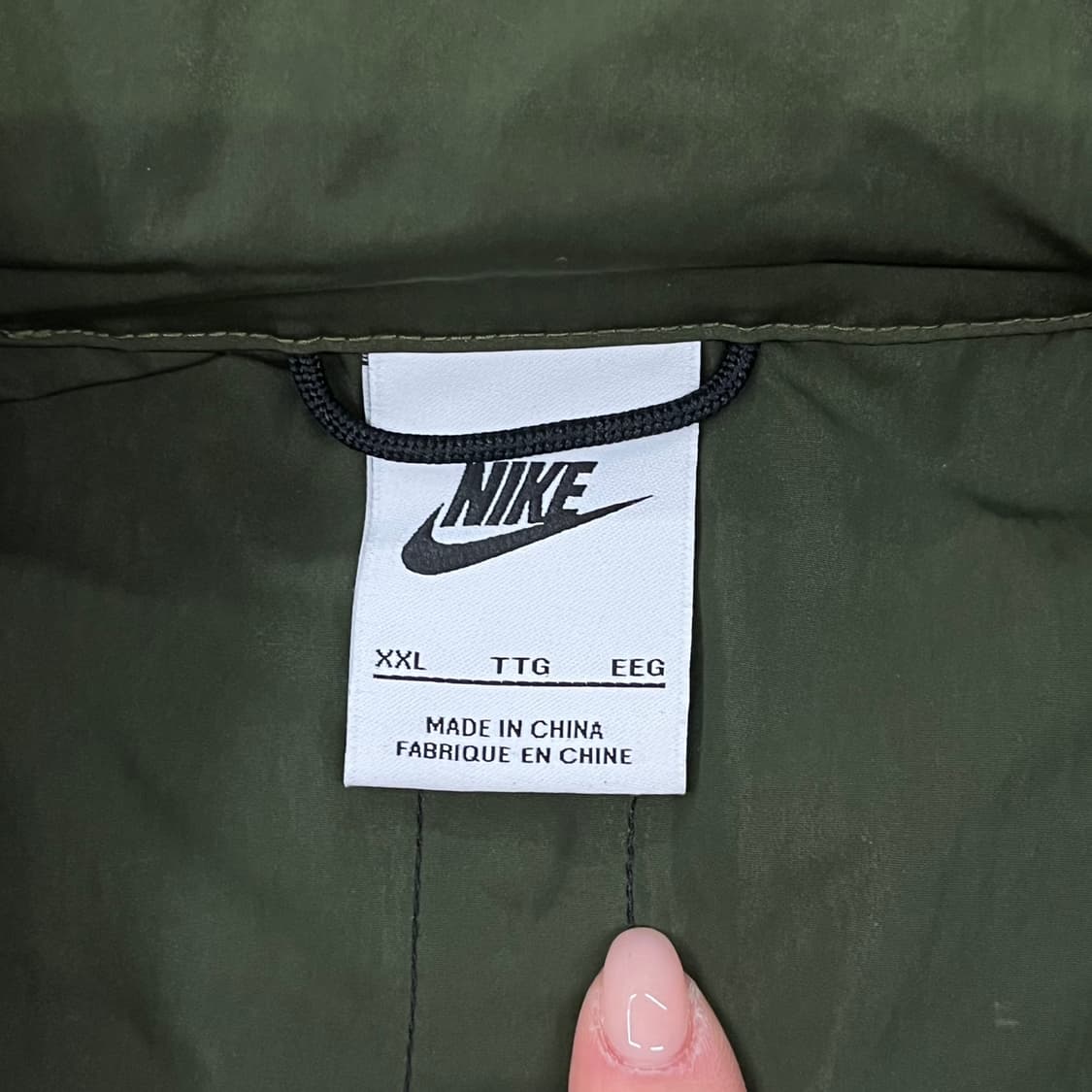 [정품/XXL] 나이키 올리브색 바람막이 자켓 b14 상품이미지5