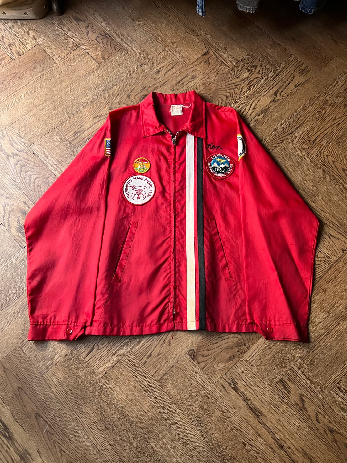 [XL]80's USA 빈티지 Morocco Temple 코치 자켓 상품이미지9