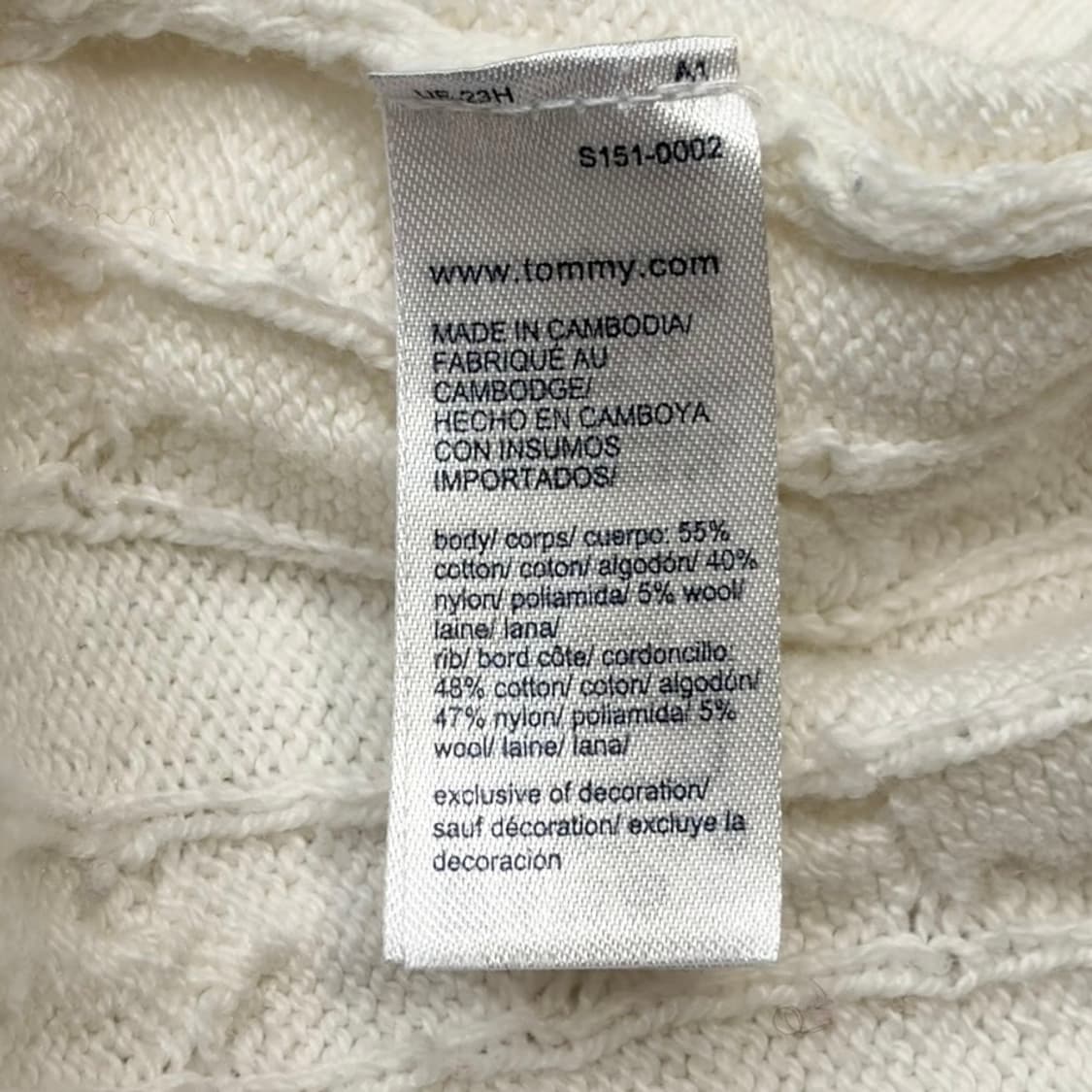 타미힐피거 아이보리 니트  상품이미지6