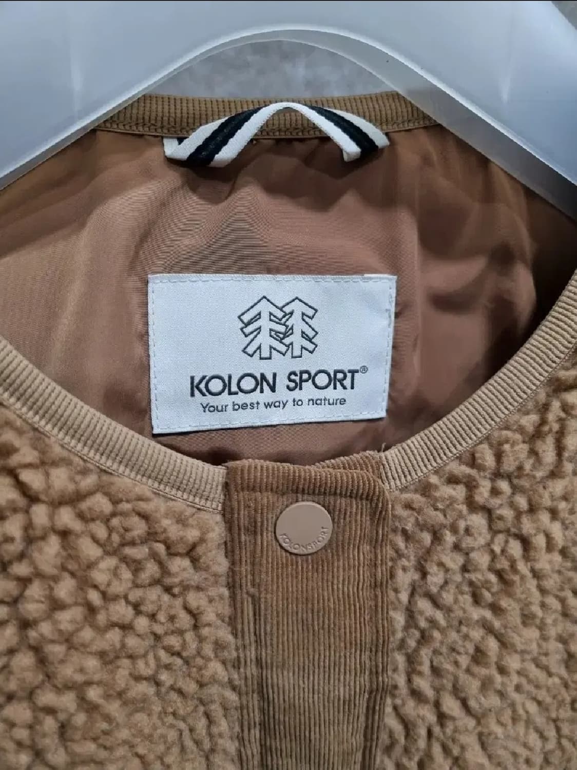 여성 100 코오롱 후리스 노카라 자켓 상품이미지8