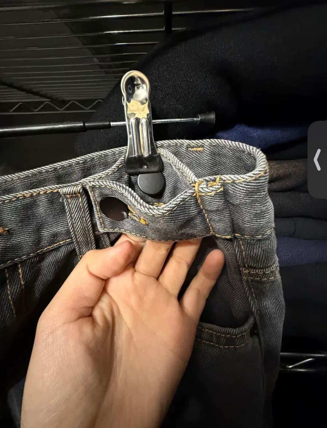 어리틀빗 와이드핏 그레이데님팬츠 상품이미지2