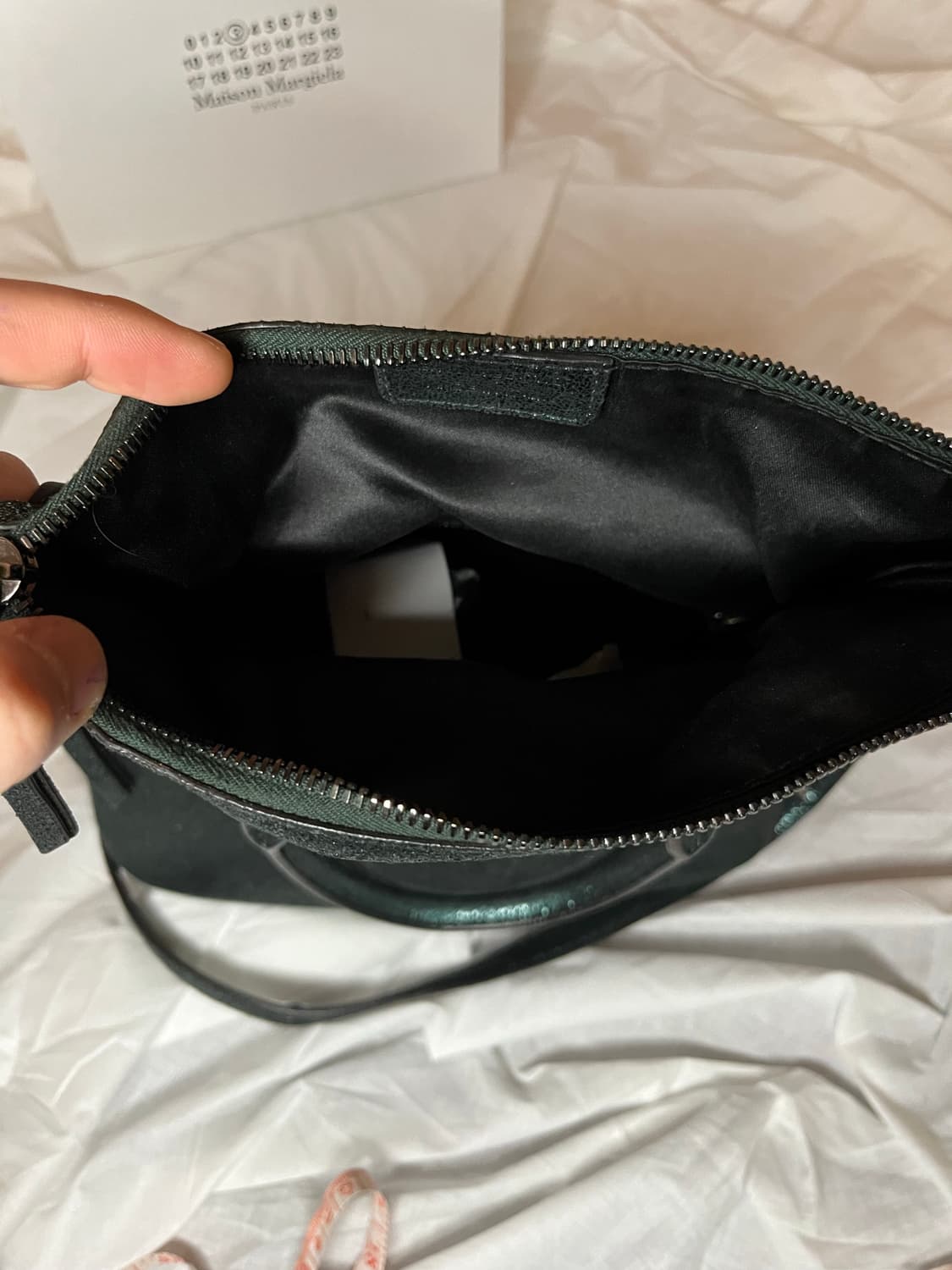 메종 마르지엘라 5AC 클래식 미니백 (그린 글리터) 상품이미지4