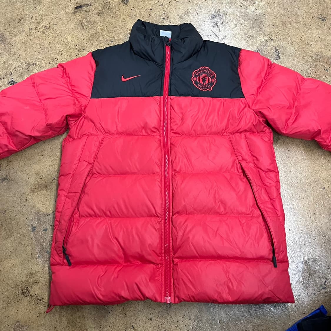 [정품/M] 나이키 맨유 패딩 점퍼 레드 b15 상품이미지3