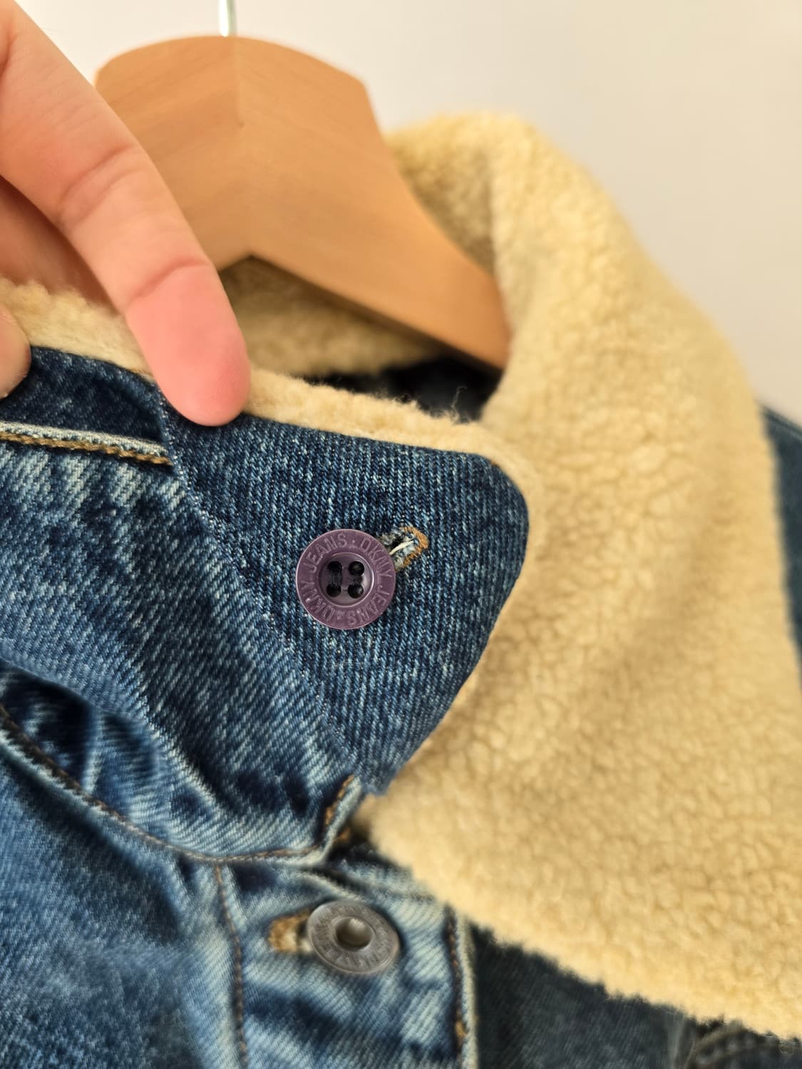 DKNY JEANS 데님 양털카라 자켓 (M) 상품이미지3