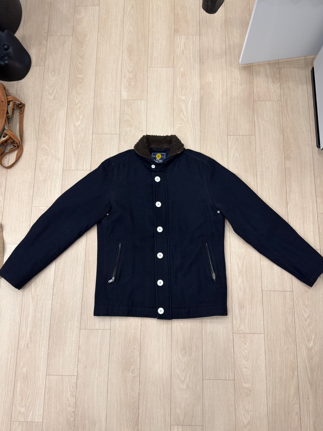 BEAMS 빔즈웨어 셰르파 자켓 M 네이비 상품이미지2