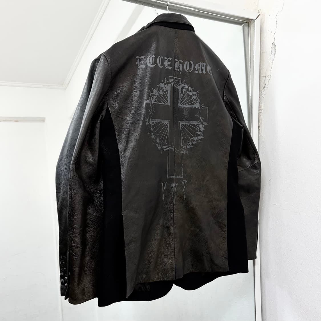 이사무 카타야마 백래쉬 울 카우하이드 블레이저 자켓 상품이미지1