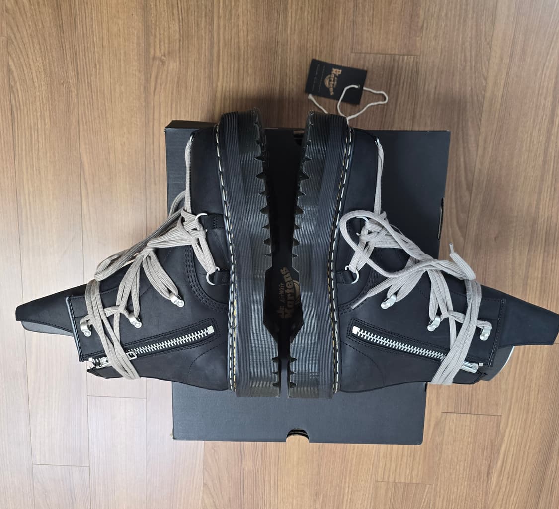 (uk9.5) 닥터마틴 릭오웬스 1460 쿼드 솔 메가레이스 부츠 상품이미지2