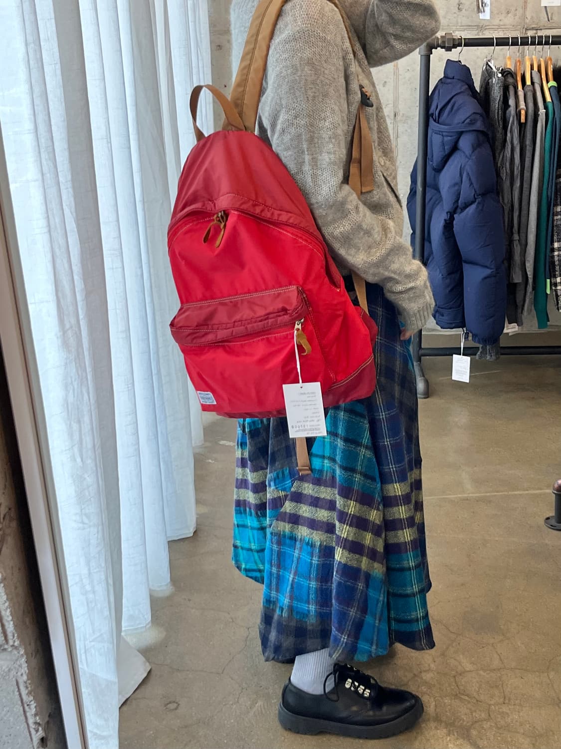 포터 스티치 백팩 레드 상품이미지3