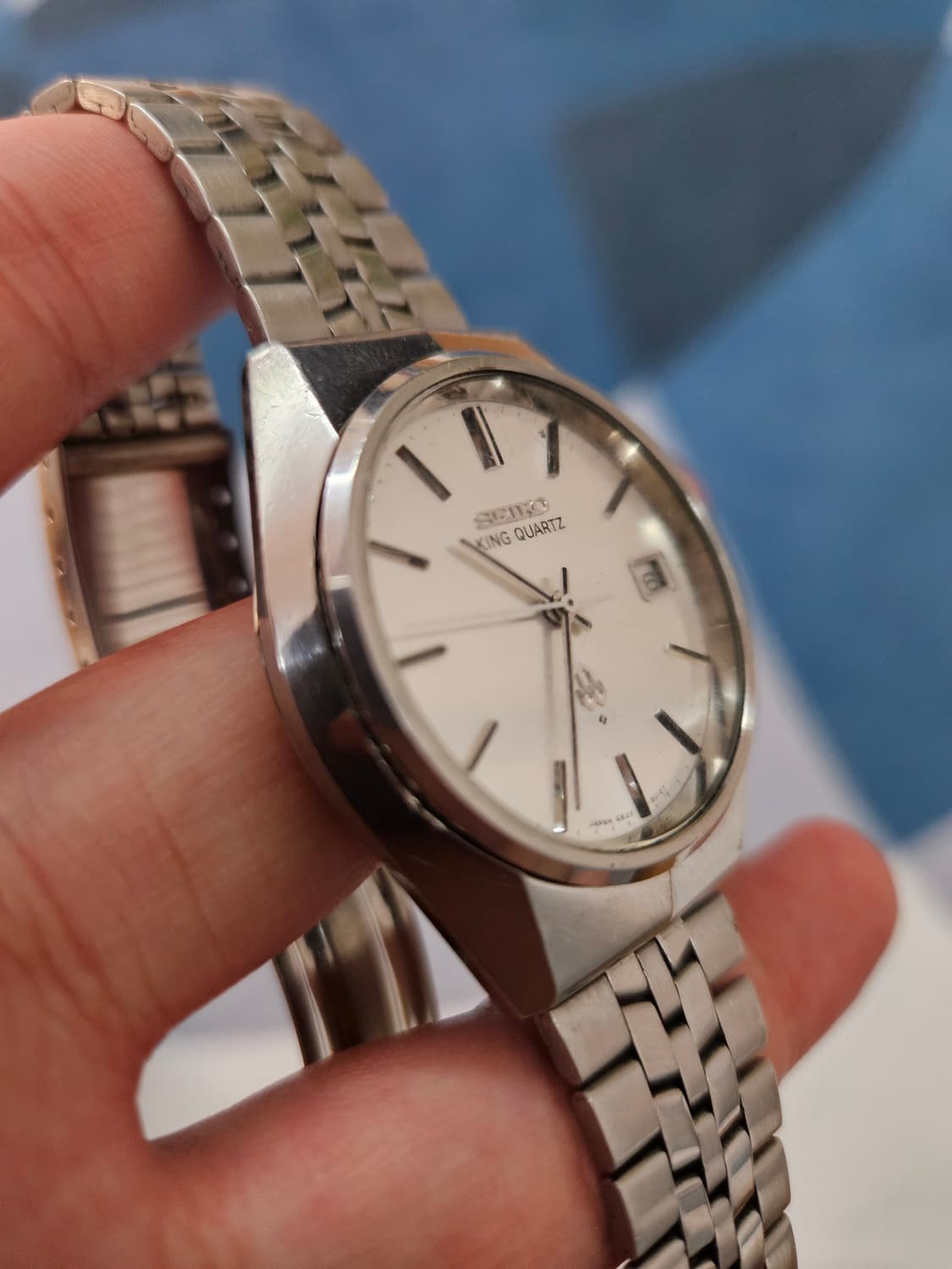 1976s 세이코 킹 쿼츠 올실버 희귀 빈티지 시계 상품이미지3