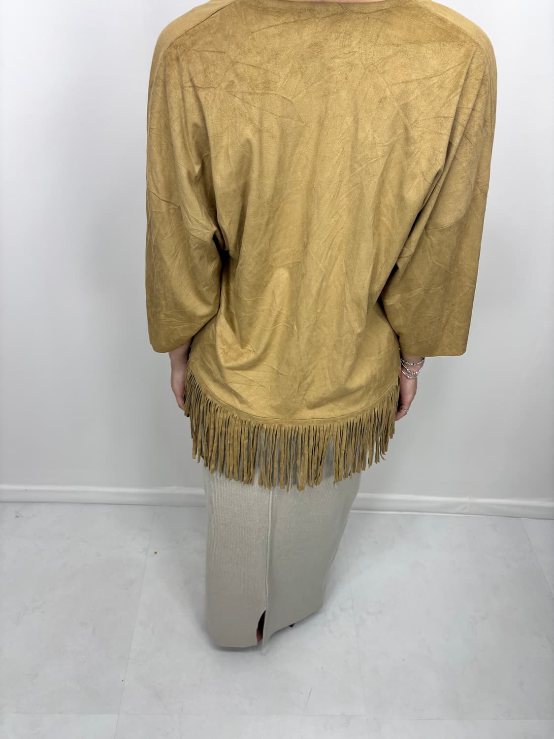 TASSEL SUEDE OPEN SHIRT CARDIGAN 상품이미지4
