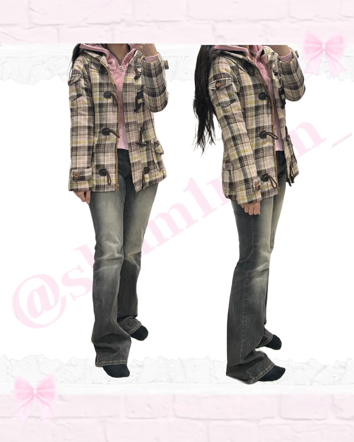 라떼갸루 떡볶이 코트 핑크바나나초코 상품이미지2