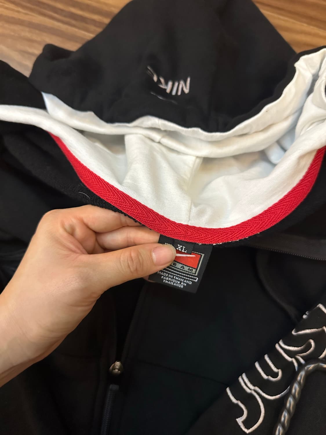 새상품) 나이키 JUST DO IT 블랙 후드집업 XL 상품이미지4