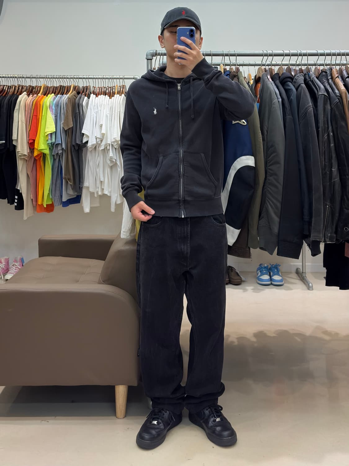 폴로 랄프로렌 블랙 후드집업 상품이미지8