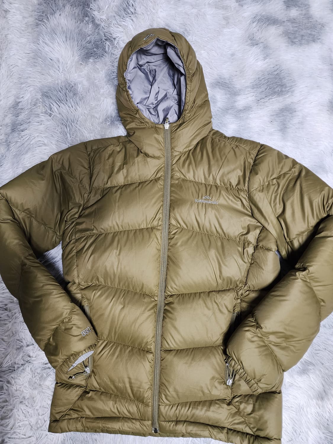 카트만두 펜텍스  후드 덕다운 패딩 점퍼 카키 상품이미지1