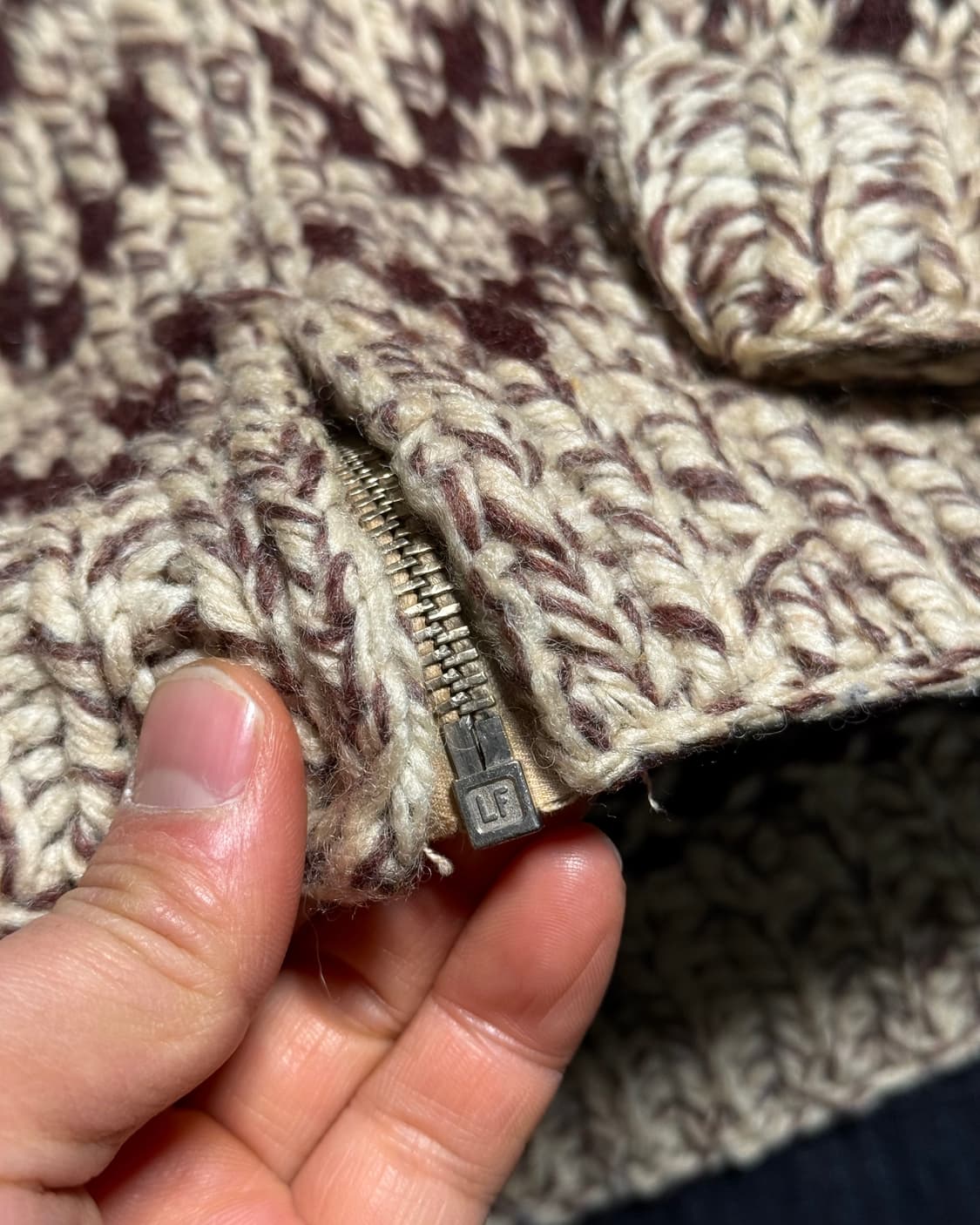 (60‘s 라이트닝 지퍼) 빈티지 코위찬 스웨터 105 상품이미지6