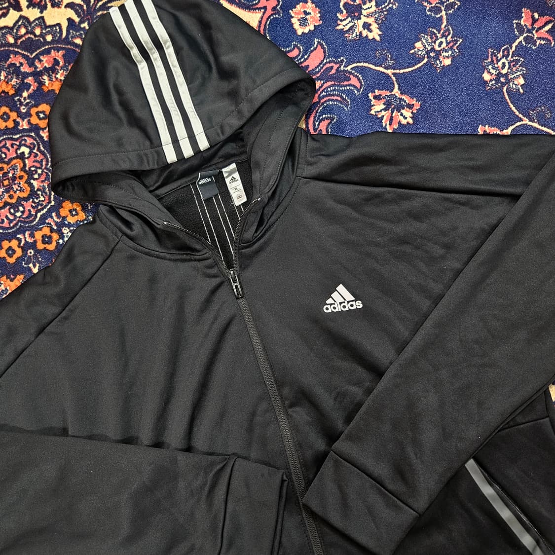아디다스(Adidas) 삼선 라인 후드 저지 XL size 상품이미지1