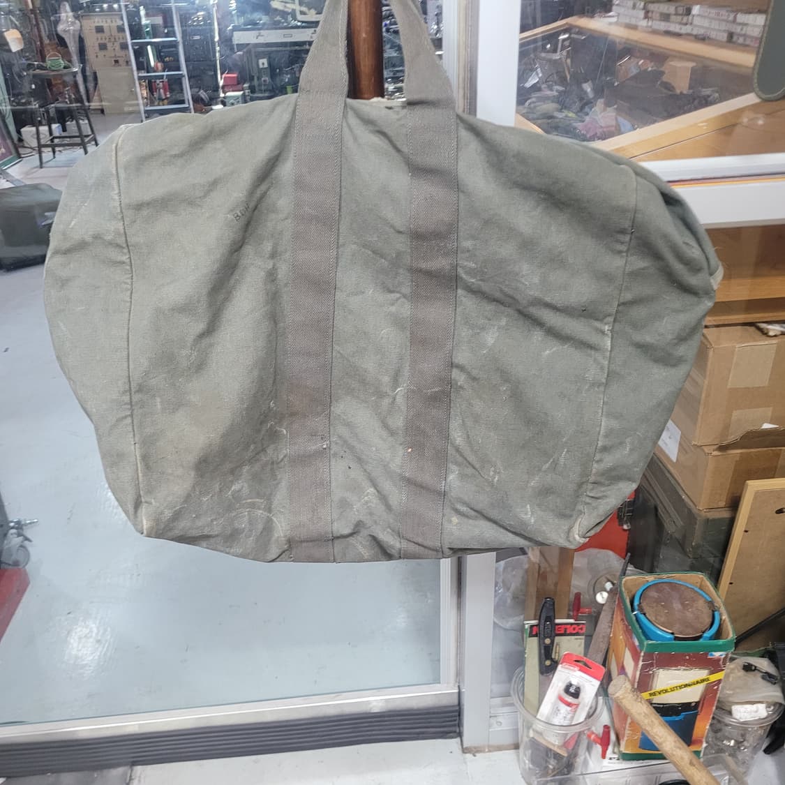 미 빈티지 캔버스 대형 공군 더플백 상품이미지3