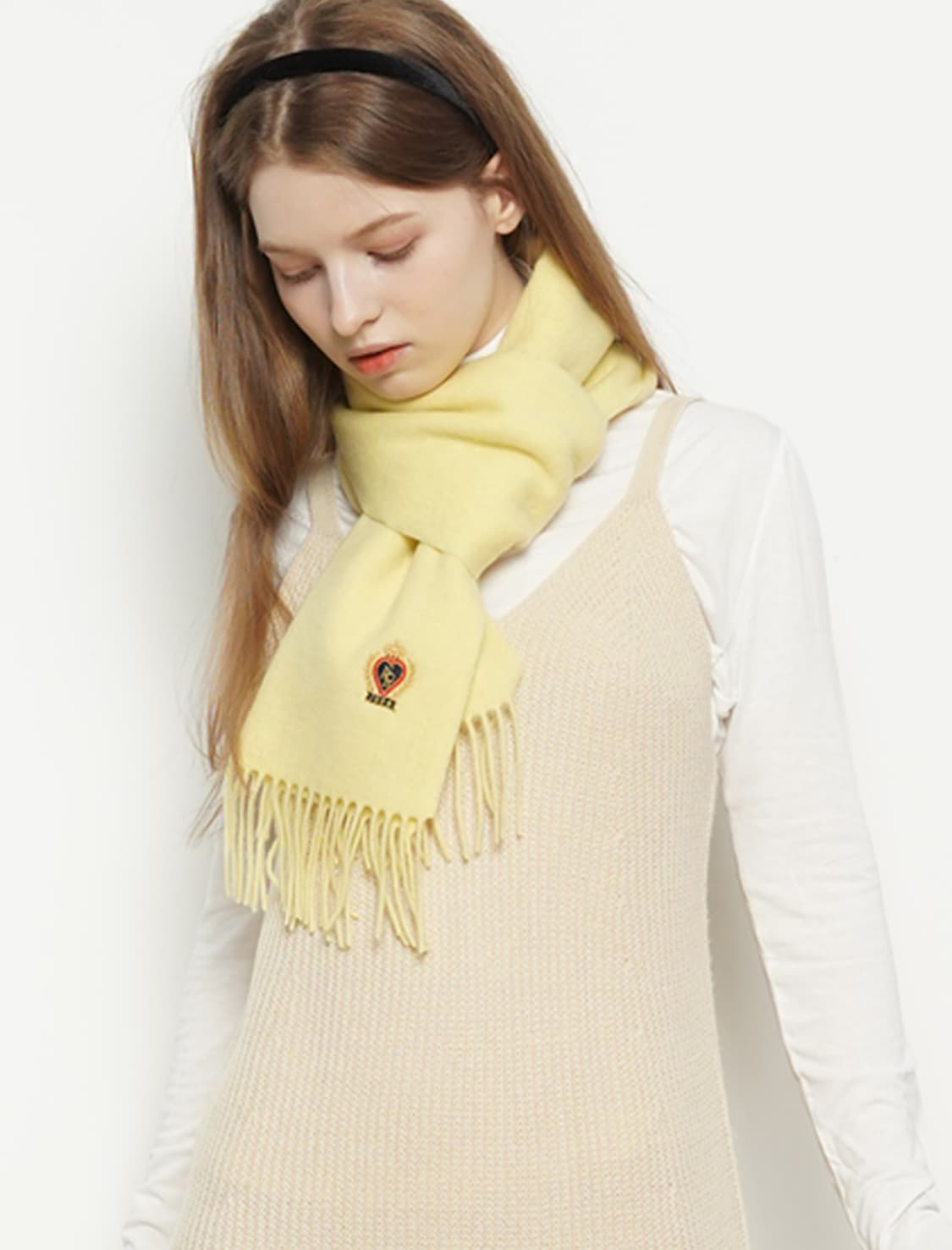 에이본 Wool 100 Royal muffler lemon 상품이미지2