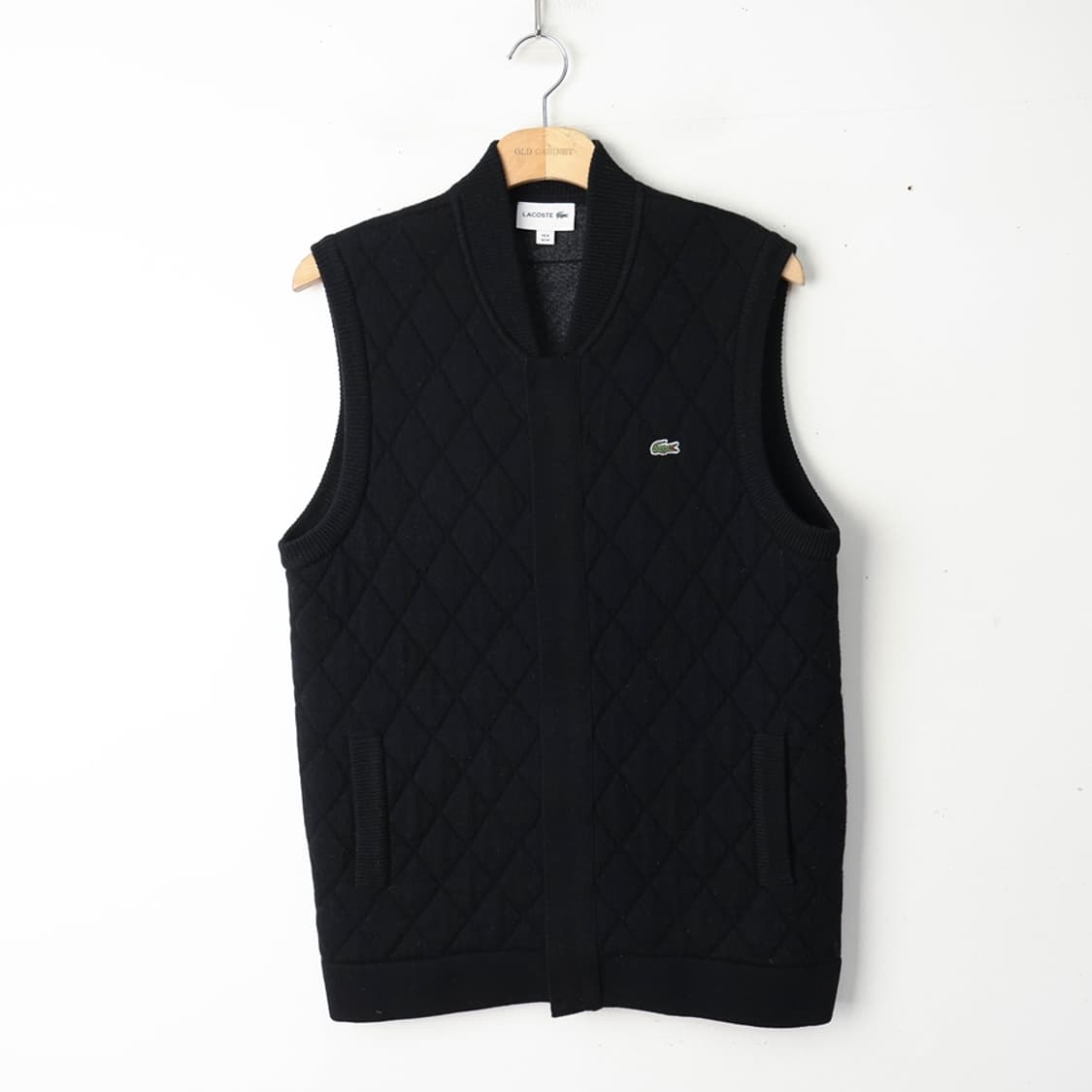 100/라코스테 퀼팅 울 집업 니트 베스트 상품이미지1