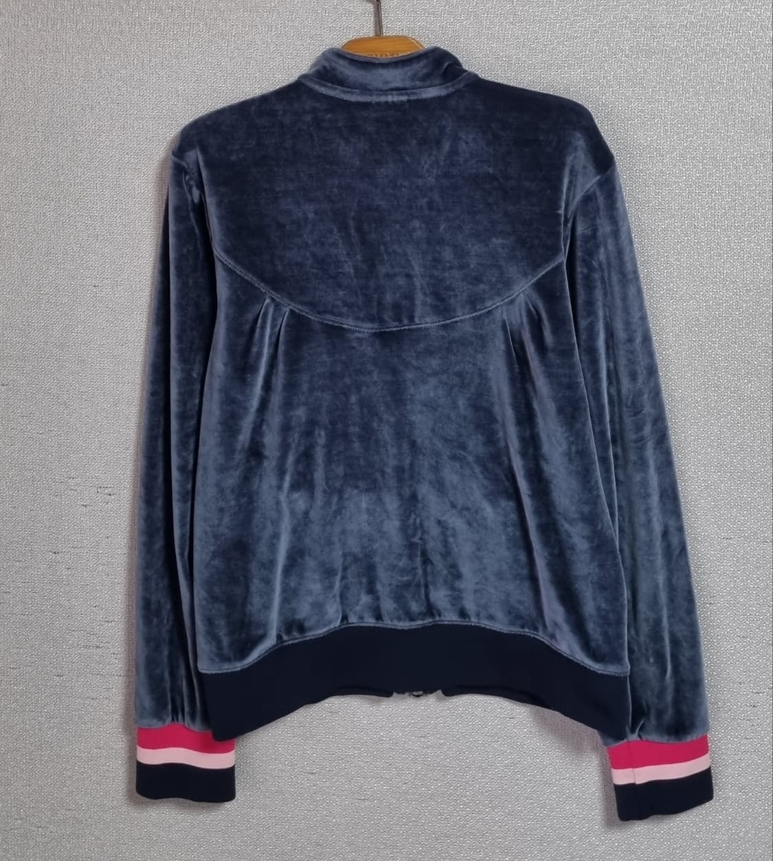 실측 S (55) 나이키 빈티지 네이비 벨벳 트랙탑 져지 (투웨이지퍼) 상품이미지2