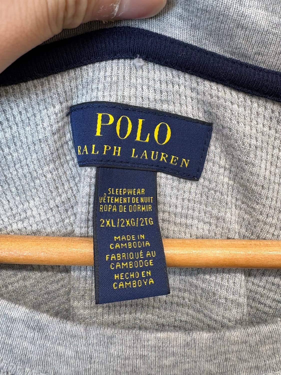 폴로랄프로렌 스펠 로고 와플 니트 그레이 상품이미지6