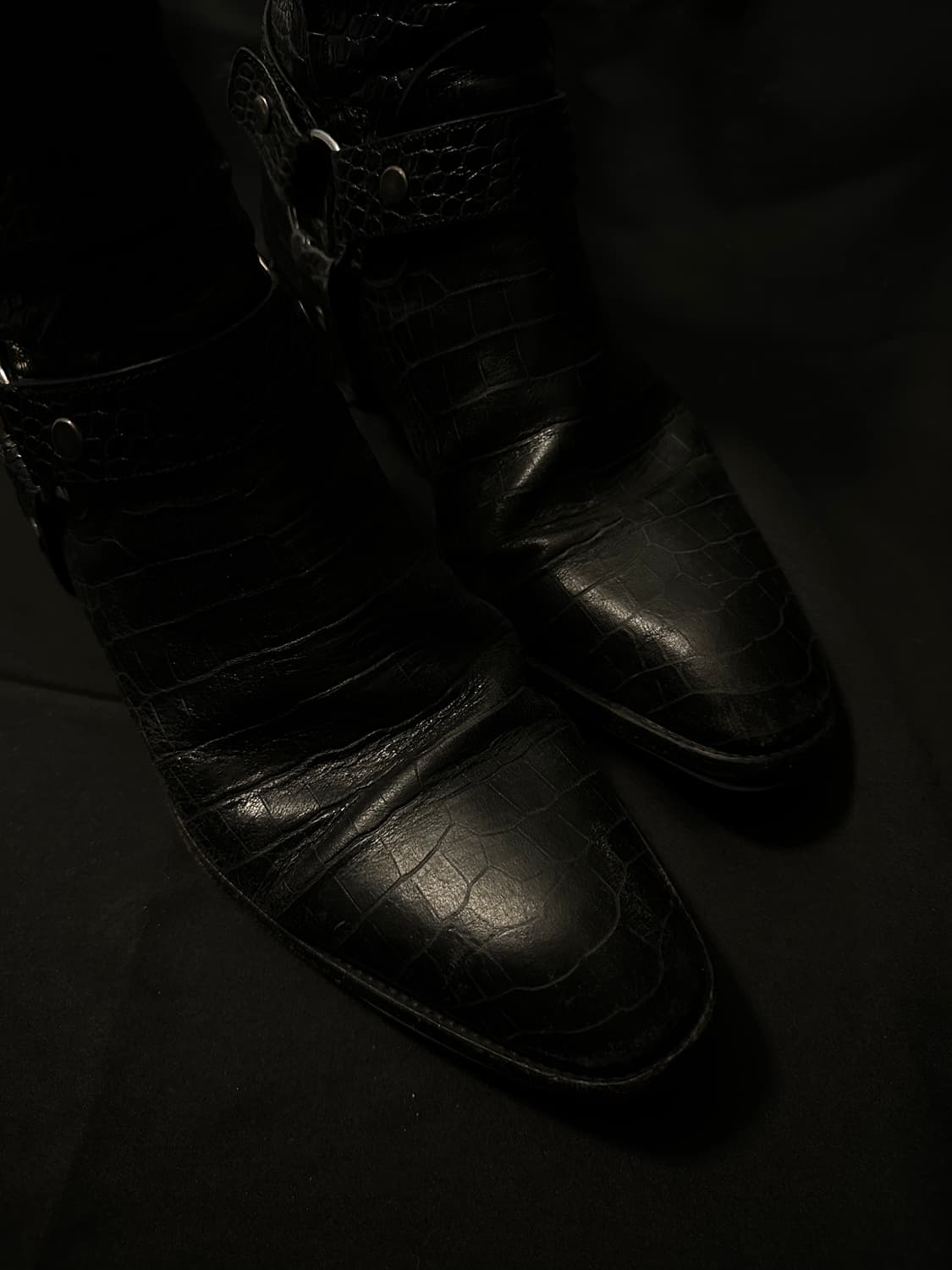 생로랑 크로커다일 모터사이클 하네스 부츠 상품이미지3