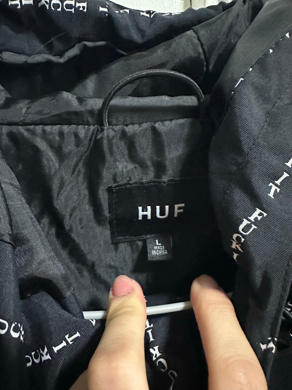 HUF fuck it 바람막이 오버핏 상품이미지2