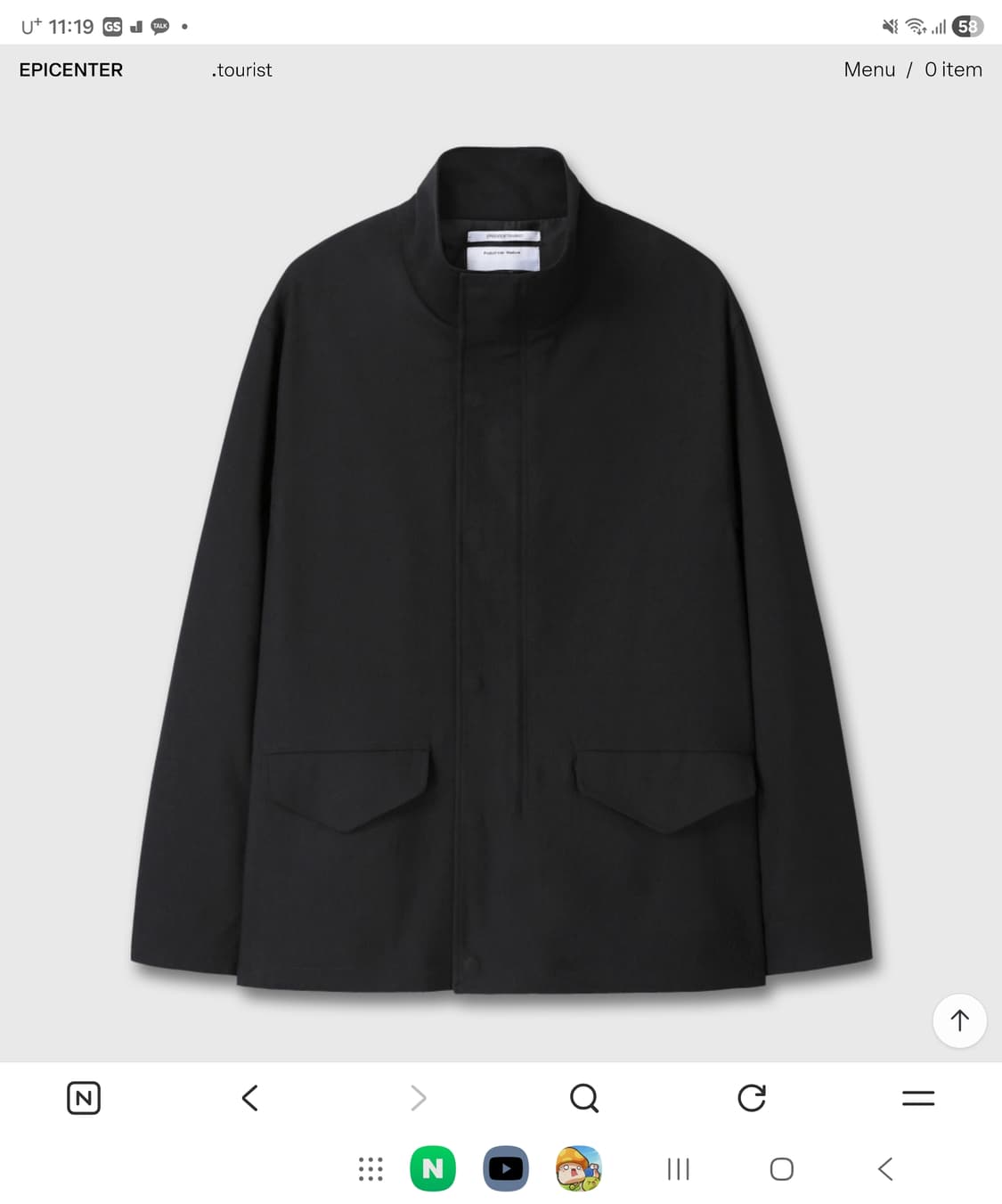 (구매) 에피센터 투어리스트 울 블렌드 필드파카 블랙 라지사이즈 구매 상품이미지1