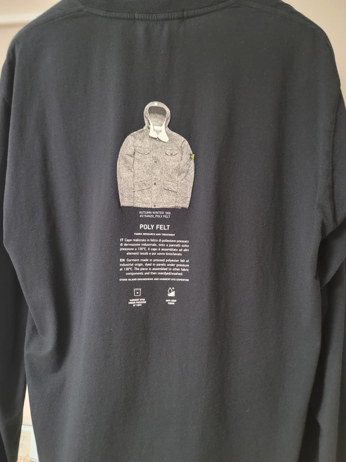 스톤아일랜드 아르키비오 블랙 긴팔 티셔츠 상품이미지2