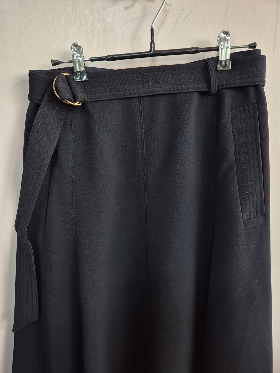 DEWL 벨트 A라인 네이비 스커트 상품이미지4