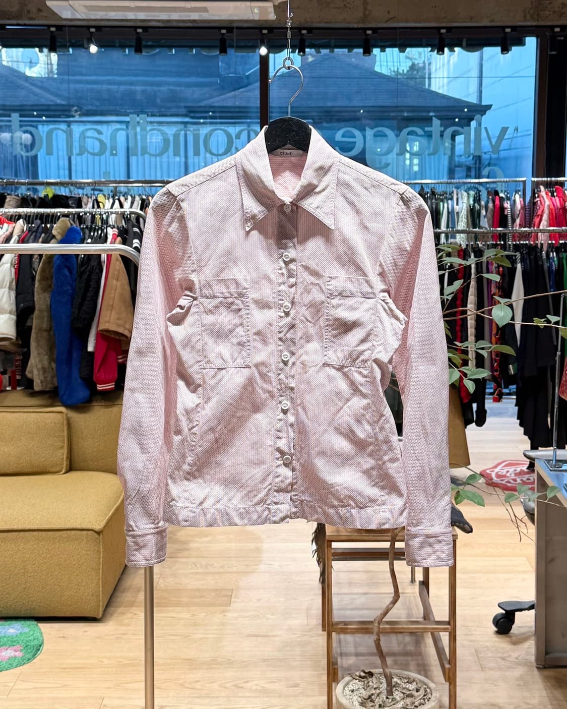 셀린느 레드 스트라이프 코튼 셔츠  상품이미지1