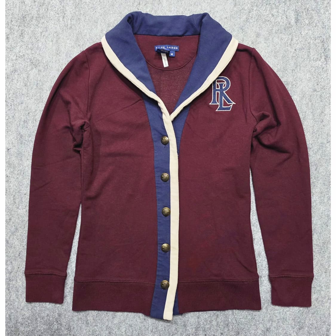 랄프로렌 빈티지 숄카라 버튼 가디건 M 상품이미지1