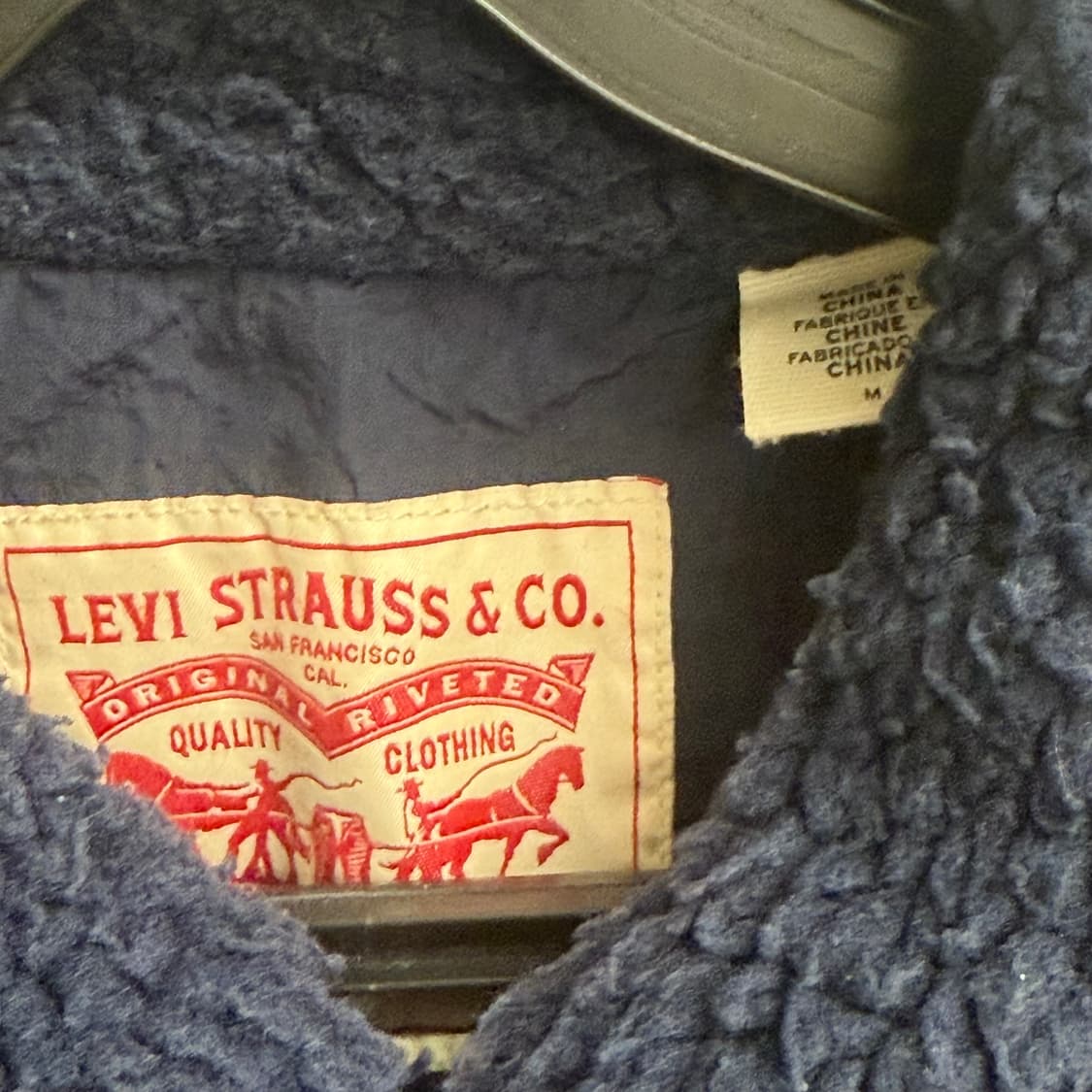 리바이스 양털 쉐르파 뽀글이 투웨이 플리스 자켓 (M) 상품이미지2