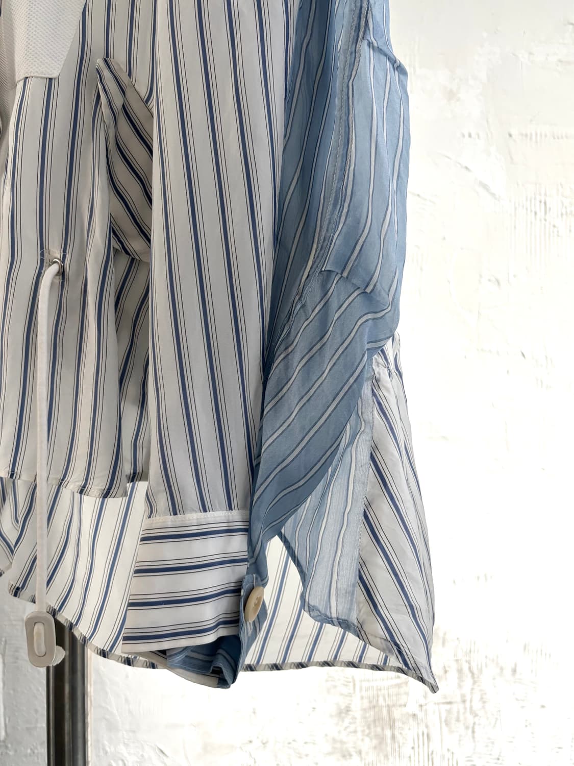 Sacai 사카이 스트라이프 언발란스 셔츠 상품이미지7