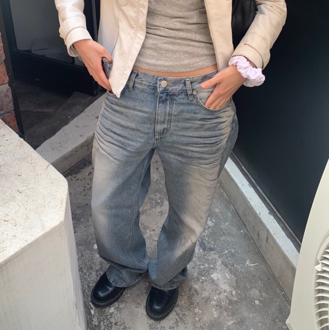 띵즈앤스터프 더티워싱데님 s사이즈 상품이미지3