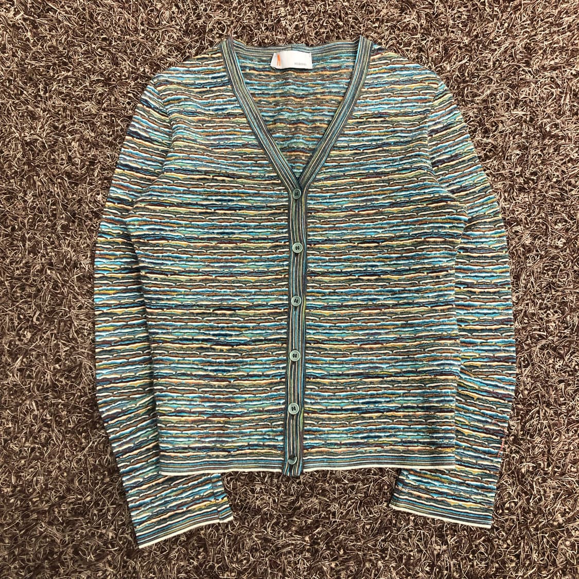 미쏘니 멀티컬러 패턴 가디건 상품이미지1