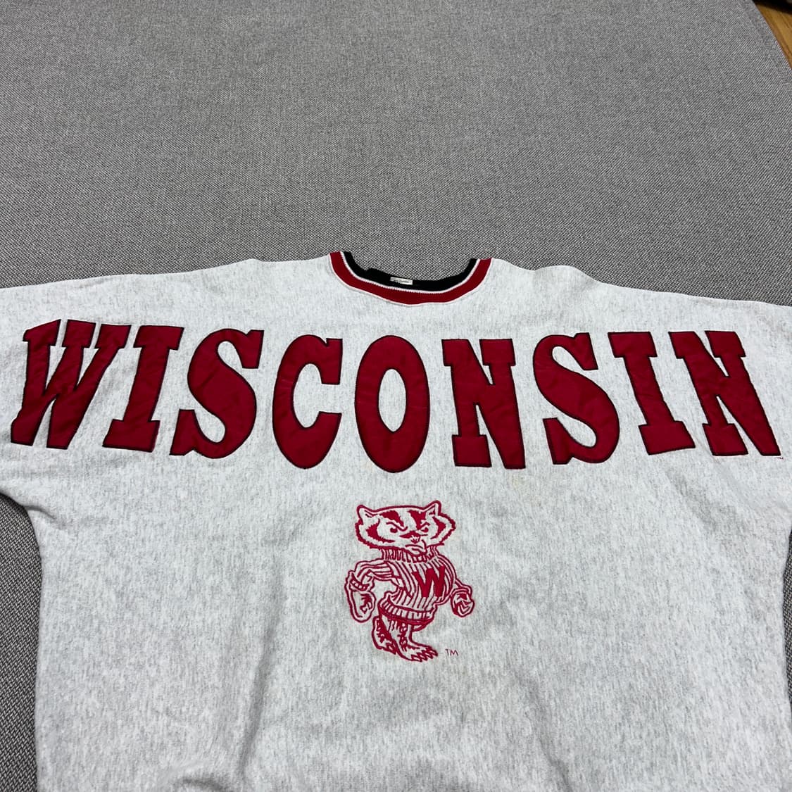 90s USA 레전드어센틱 위스콘신 맨투맨(XL) 상품이미지4