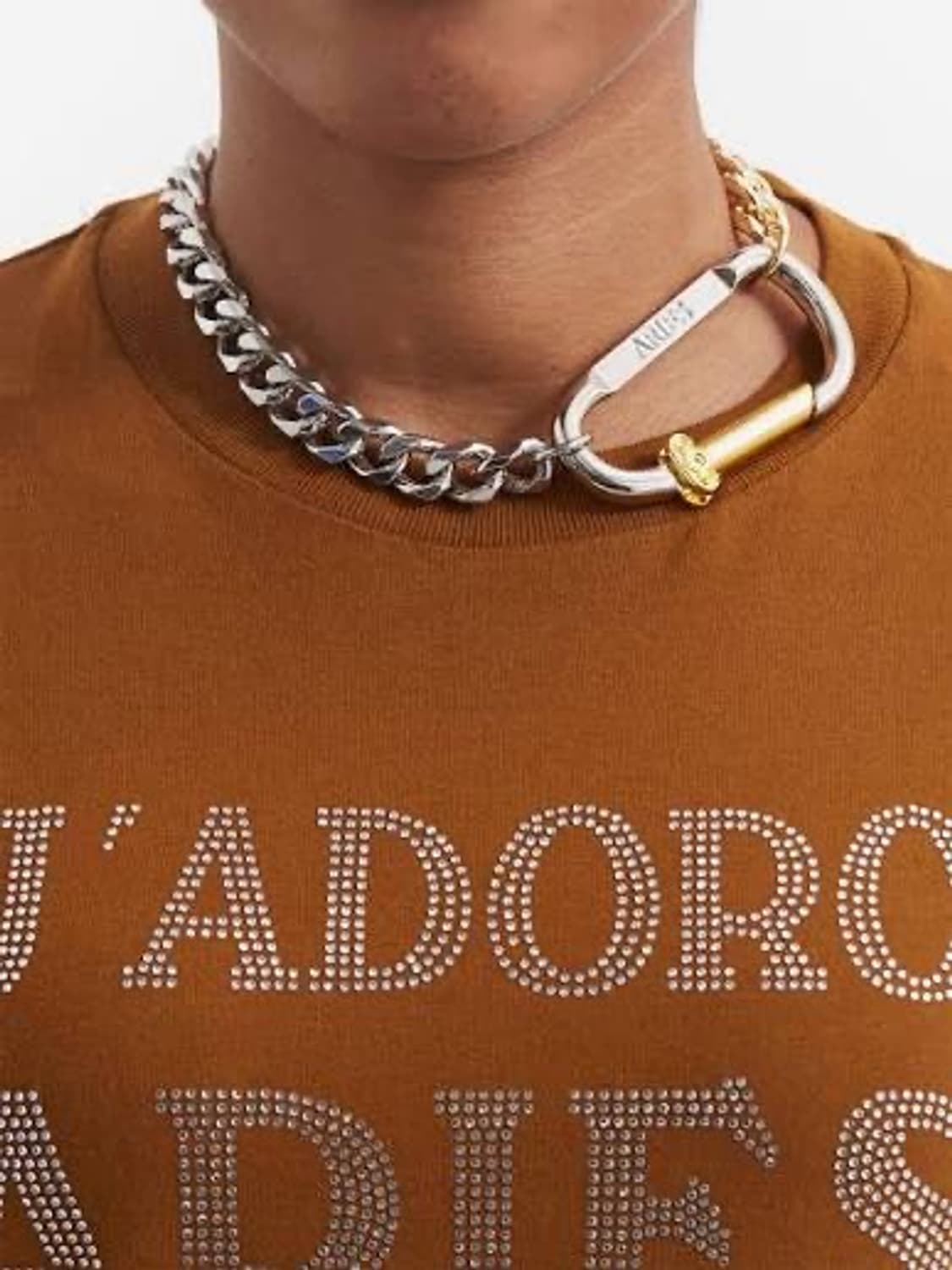 애리즈 칼럼 카라비너 실버 넥클리스 목걸이 M/L 상품이미지1