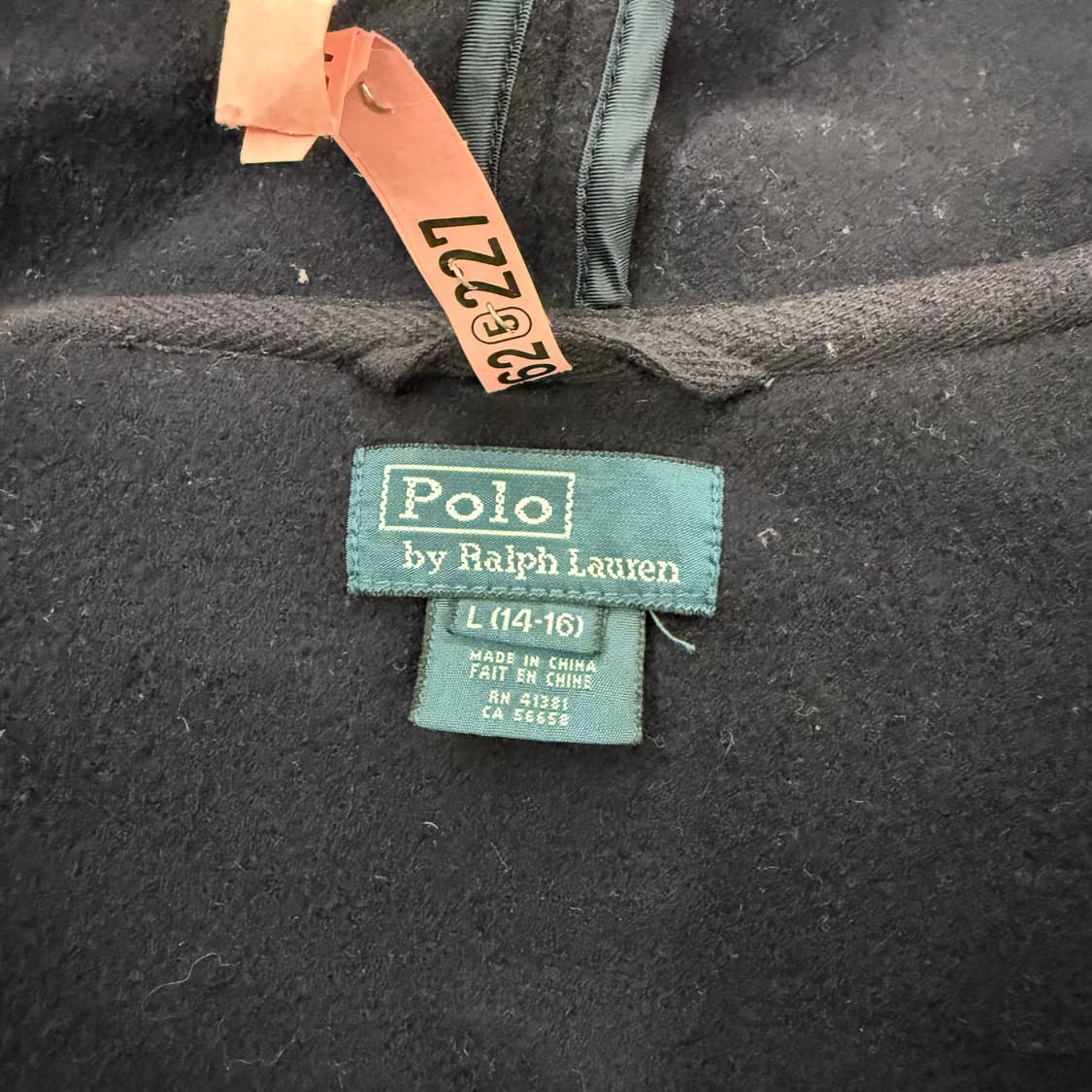 폴로 랄프로렌 네이비 후드 모자 떡볶이 코트  상품이미지5