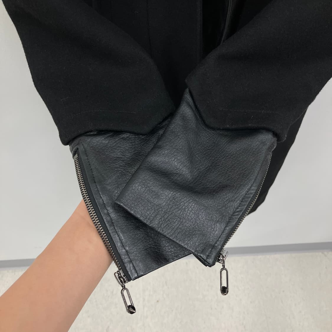 필립 플레인 꾸뛰르 스터드 가죽 트리밍 코트 XS 상품이미지8