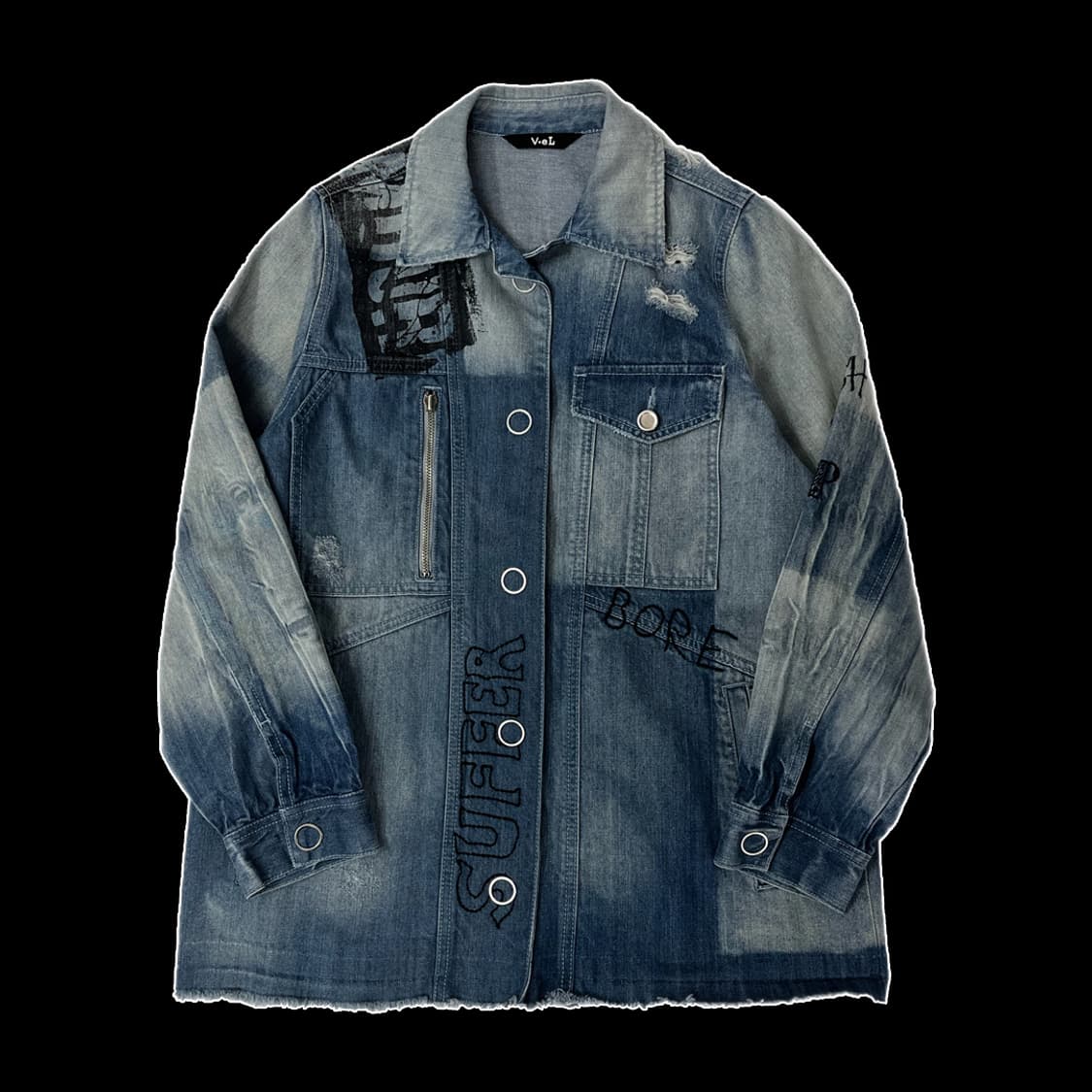 [빈티지] 자수 디테일 데님 자켓 상품이미지2