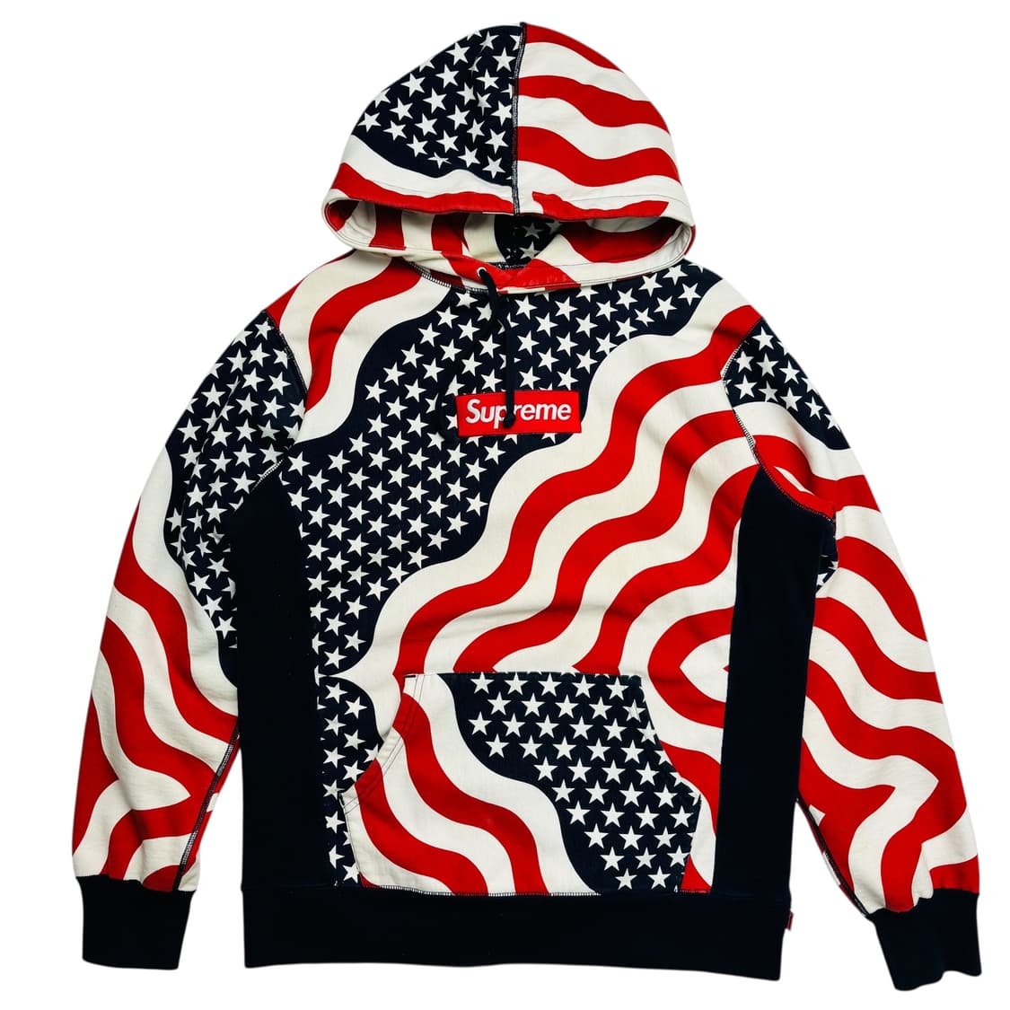 슈프림 박스 로고 성조기 풀오버 후드티 XL 상품이미지1