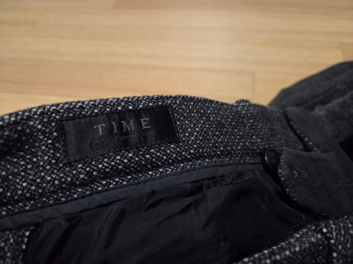 타임 옴므  헤링본 짜임 울  슬랙스 팬츠 상품이미지4