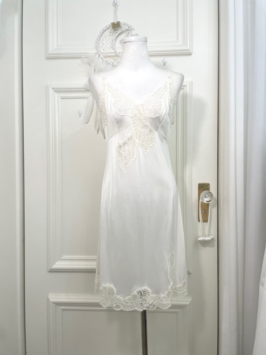 INGNI ivory crochet cubic bow button car 상품이미지8