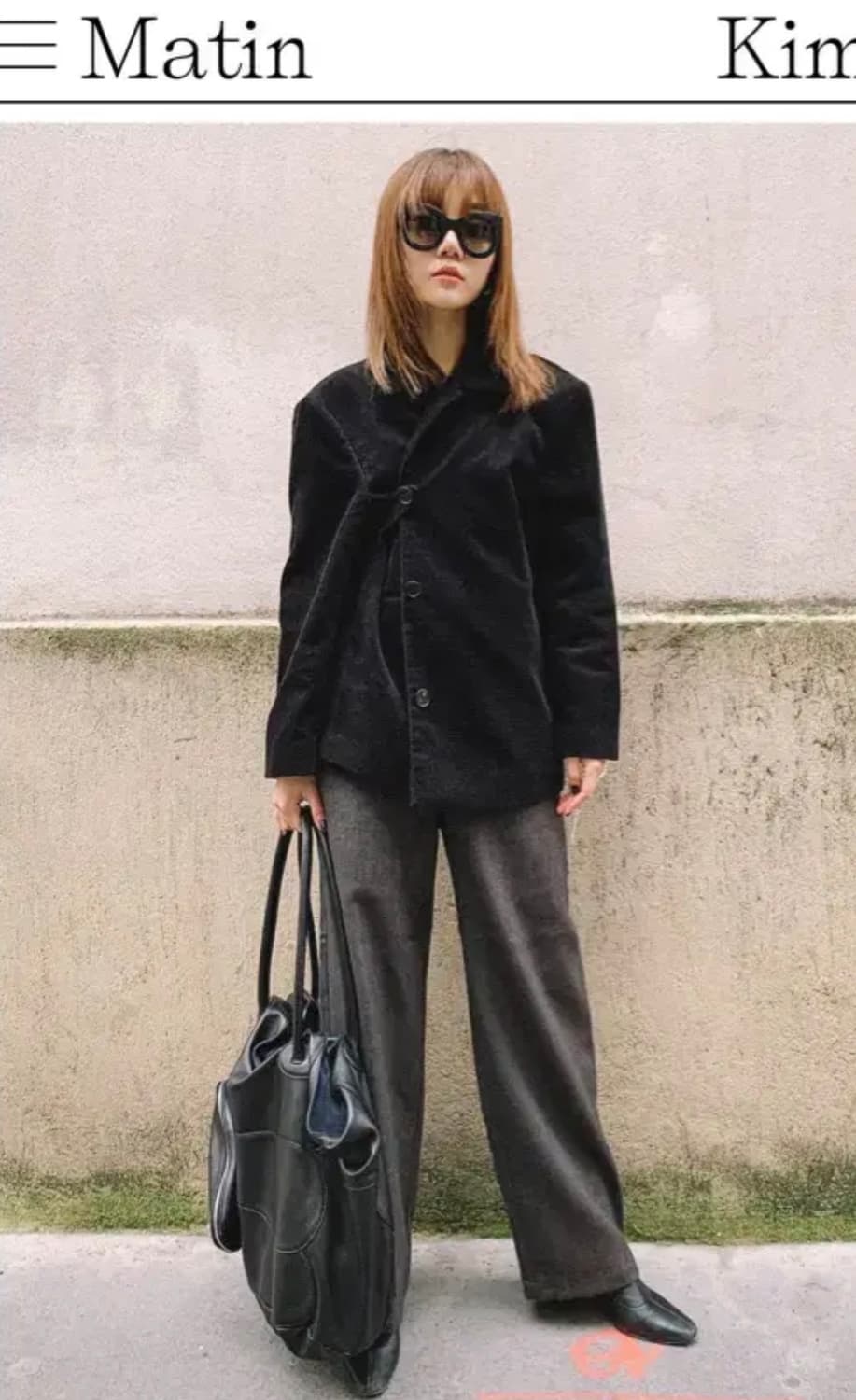 마뗑킴 골덴 코듀로이 자켓 블랙 상품이미지3