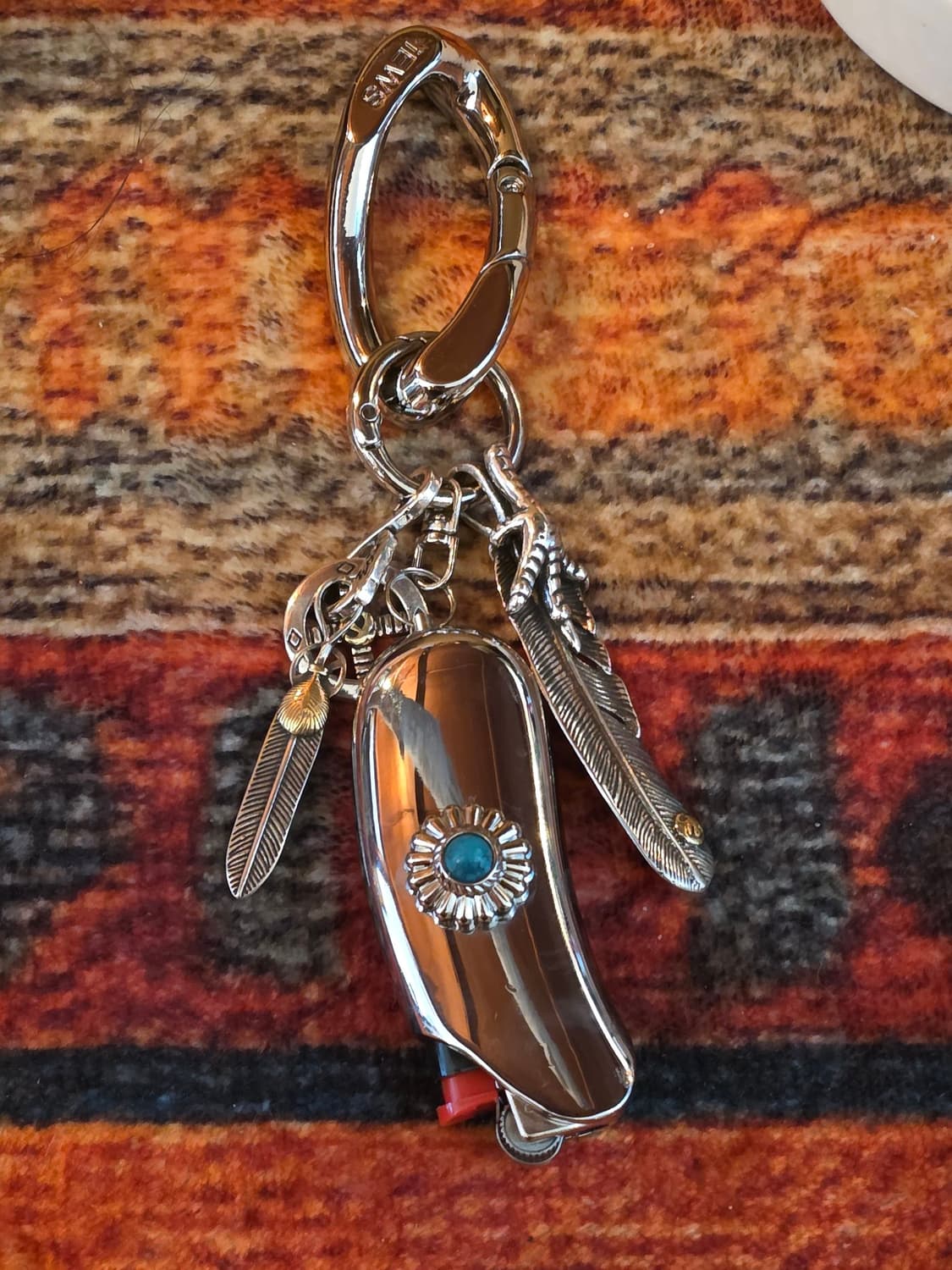 CustomTurquoise Feather Lighter Keyring
 상품이미지2