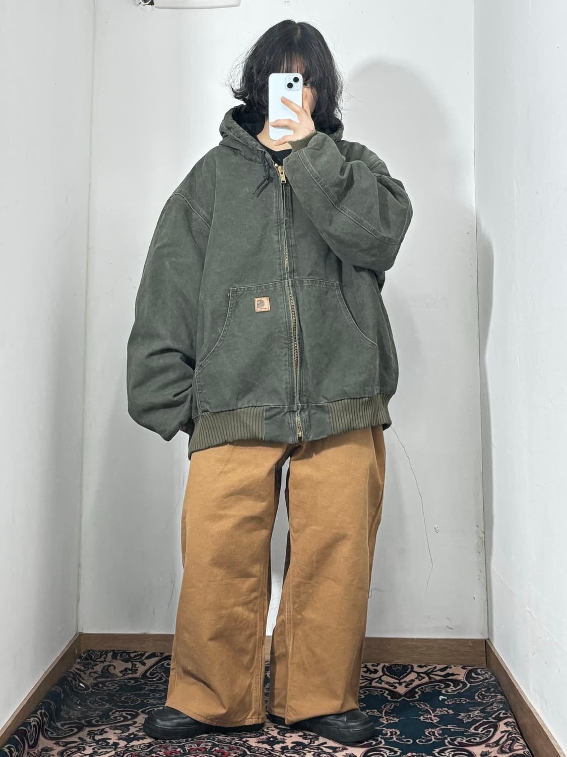 칼하트 j130 카키 덕 액티브 자켓 상품이미지2