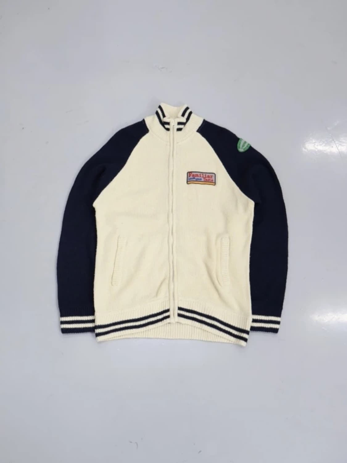 Bevor Varsity Knit Zip-Up Jacket 상품이미지1