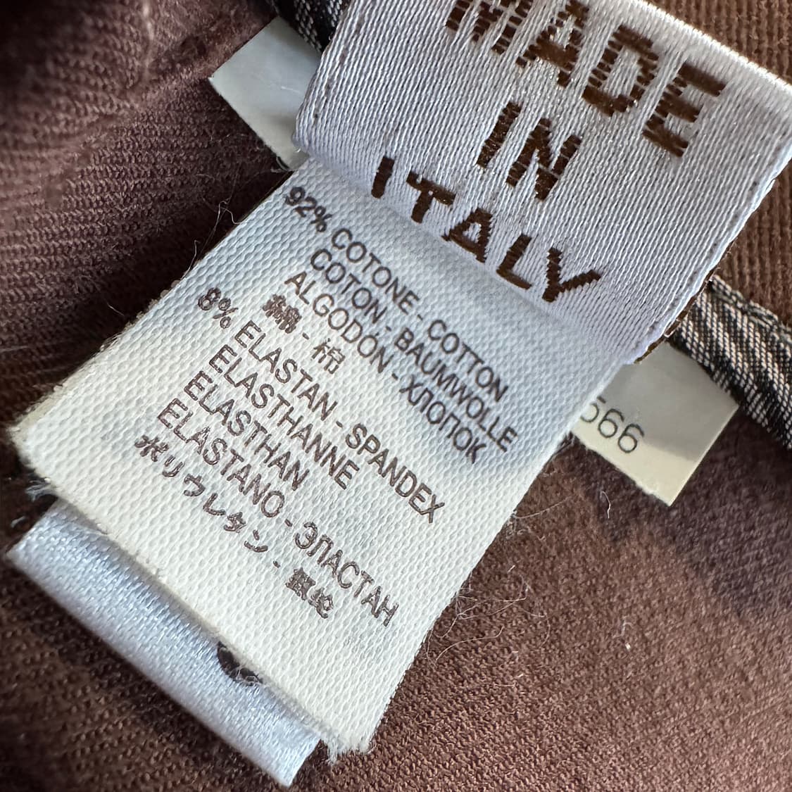 브루넬로쿠치넬리 슬릿 헴 코튼 팬츠 (BROWN) 상품이미지3